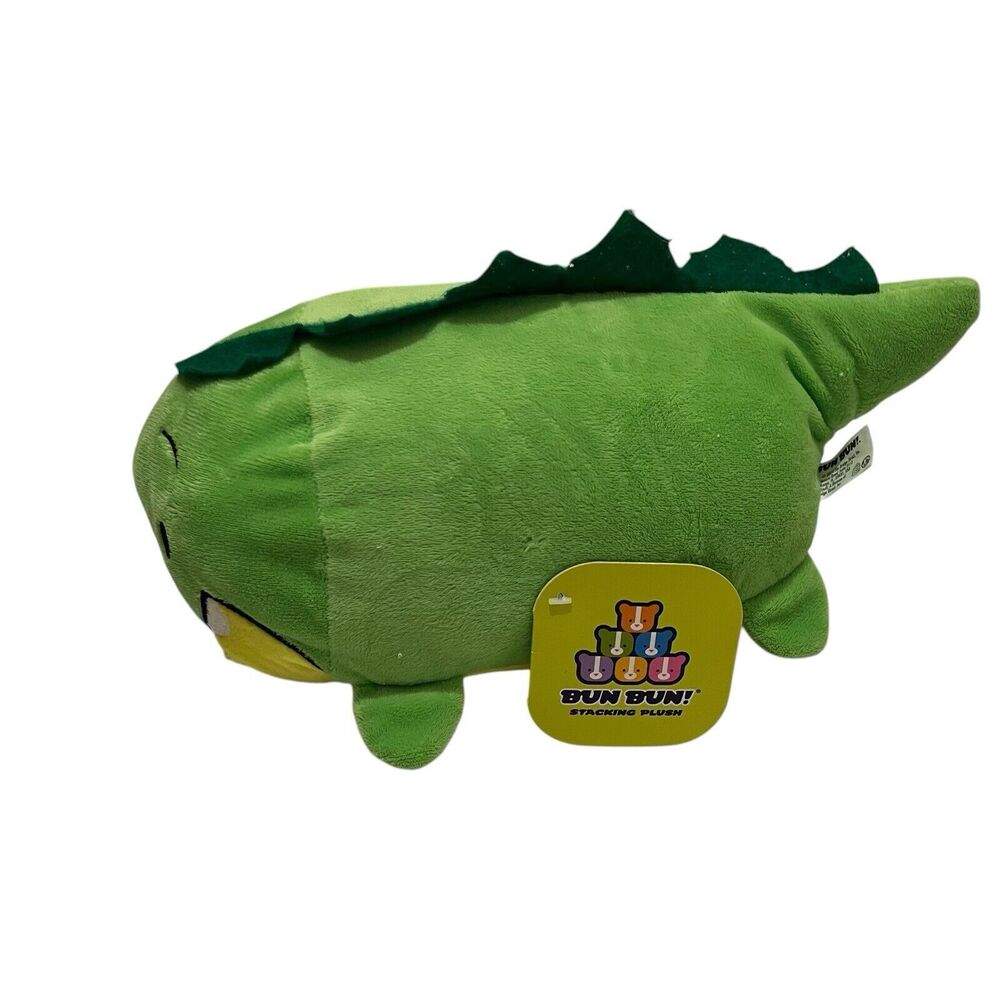Bun Bun Stacking Plush Green Dinosaur Dino 12" Stuffed Animal Toy 2014 w/ tags